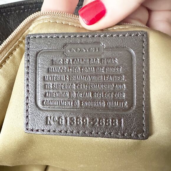 Coach Madison East West Tote With Zebra Print Brown/Tan Zip Top Shoulder Bag - Picture 14 of 16